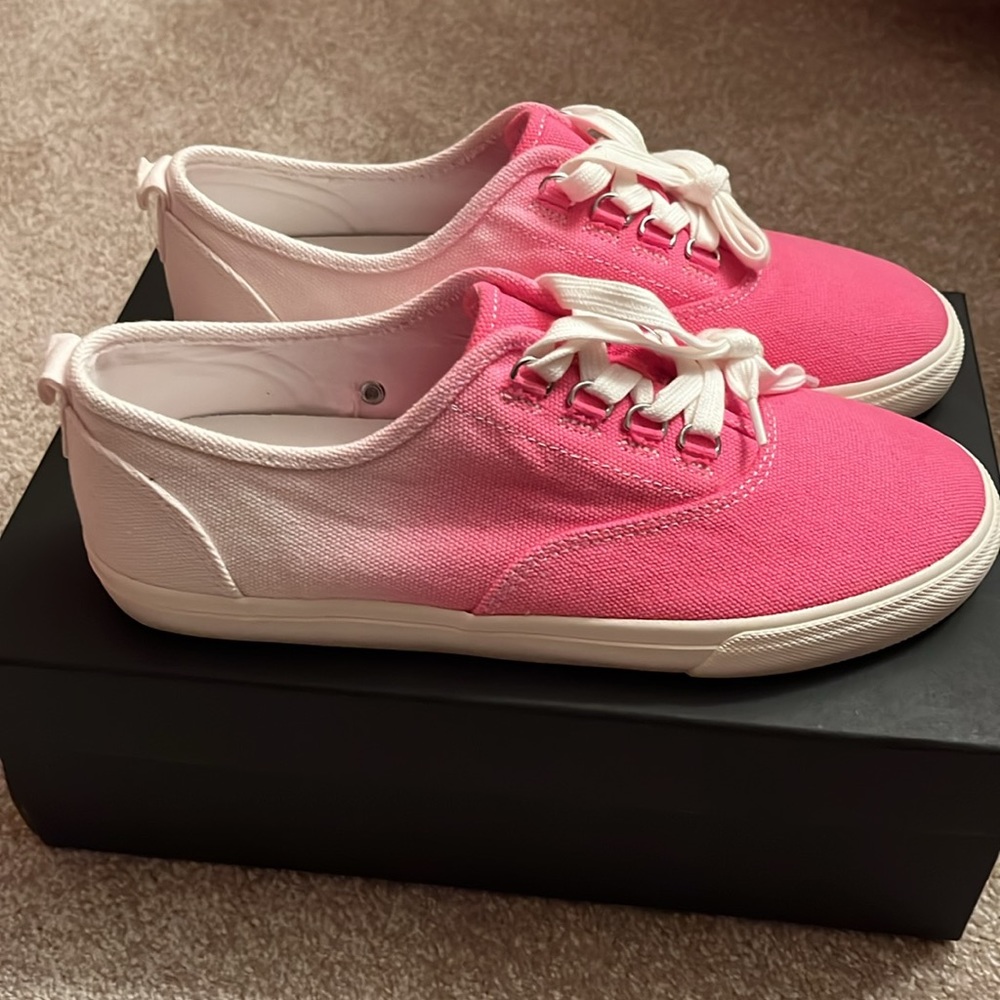 New J Crew ombré pink sneaker